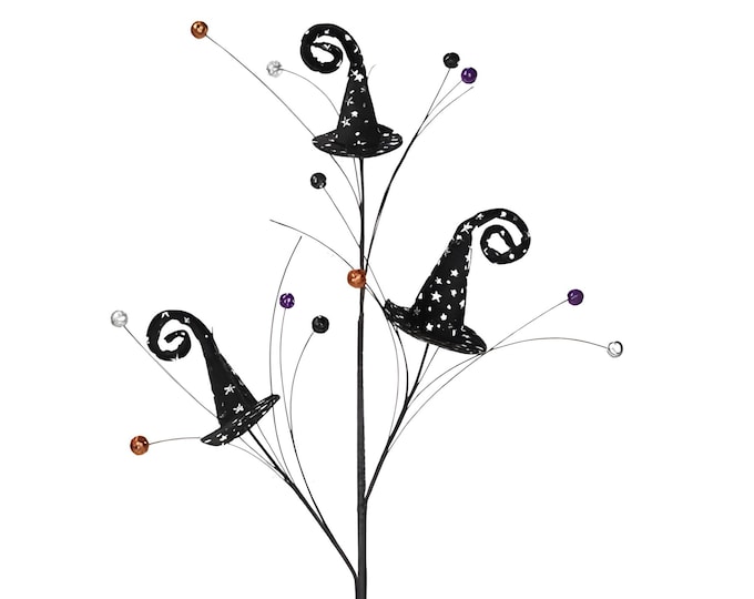 28.5" Halloween Witch Hat Spray, Halloween Decor, Halloween Decorations, Planter Filler, Vase Filler