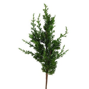 29" Artificial Cedar Spray/Stem-Winter Greenery-Faux Christmas Greenery-Holiday Home Decor-Artificial Evergreen Floral Supply