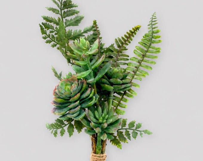 Faux Fern & Succulent Bundle - Greenery Bouquet