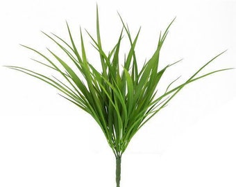 16" Artificial/Faux Grass Stem/Pick/Bush/Plant-Artificial Greenery/Foliage-Filler Greenery-Vase & Bouquet Filler--Floral Supply