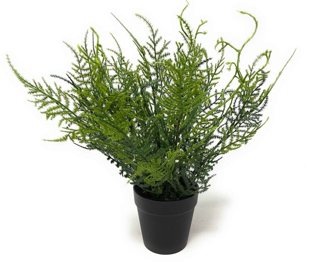 14" Faux Potted Fern Plant, Artificial Plant