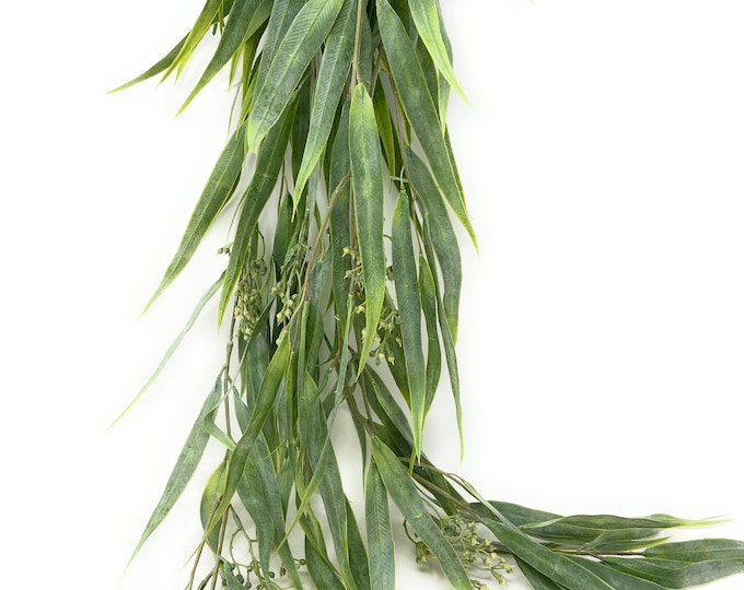 38" Artificial Plant, Faux Hanging Grass Plant with Seeds Dusty Green-Trailing Plants-Planter Filler-Pot Filler-Wall Decor-Home Decor