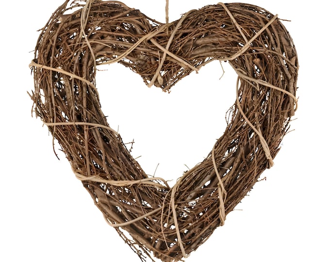 Heart Shaped Vine Wreath Form Wreath Base - Nanmu Wood and Pine - Choose 12" 16" or 20"