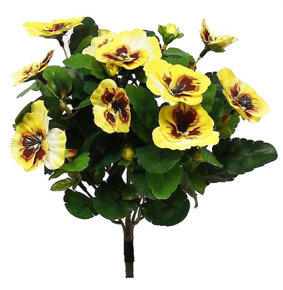 10 Artificial Pansy Spring Flower Bush for Floral Etsy