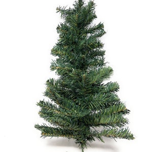 Indoor Outdoor Faux Pine Christmas Tree, Cemetery Tree w/ Stake for Pots Ground Pathway, Undecorated Artificial Pine Choose 24&quot; or 30&quot;