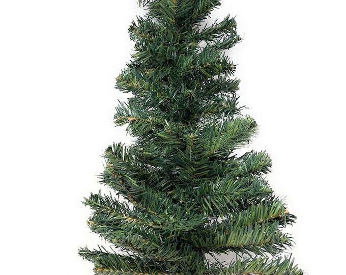 Indoor Outdoor Faux Pine Christmas Tree, Cemetery Tree w/ Stake for Pots Ground Pathway, Undecorated Artificial Pine Choose 24" or 30"