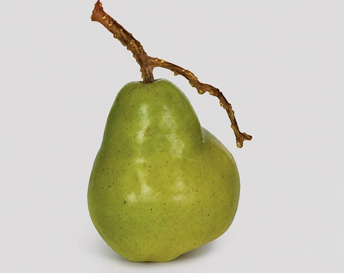 3.5" Artificial Pear, Faux Kitchen Fruit Bowl Decor Food Prop