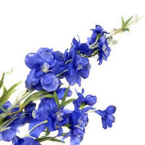 Faux Blue Delphinium Stem, Artificial Delphinium Flower for Wedding Decor, Centerpieces, Floral Arrangements & Home Decor