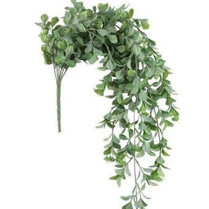 29" Faux Hanging Spirea Bush, Hanging Plant, Artificial Plant, Hanging Vines, Artificial Greenery, Home Decor, Wedding Decor