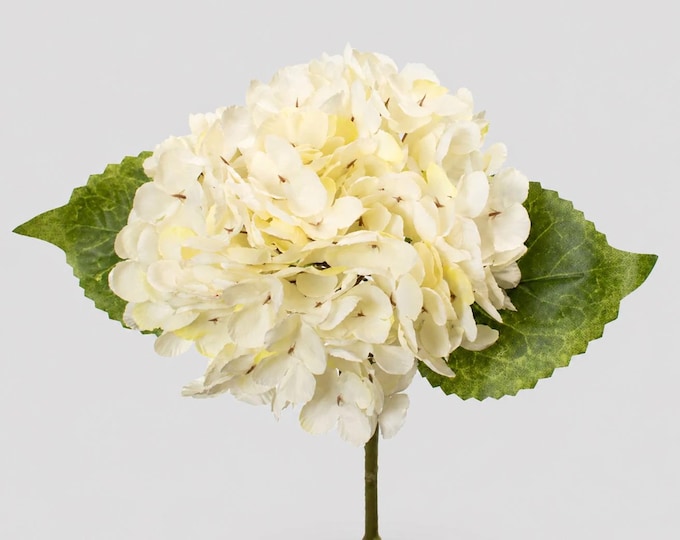 Artificial Hydrangea Stem - Cream - 13"