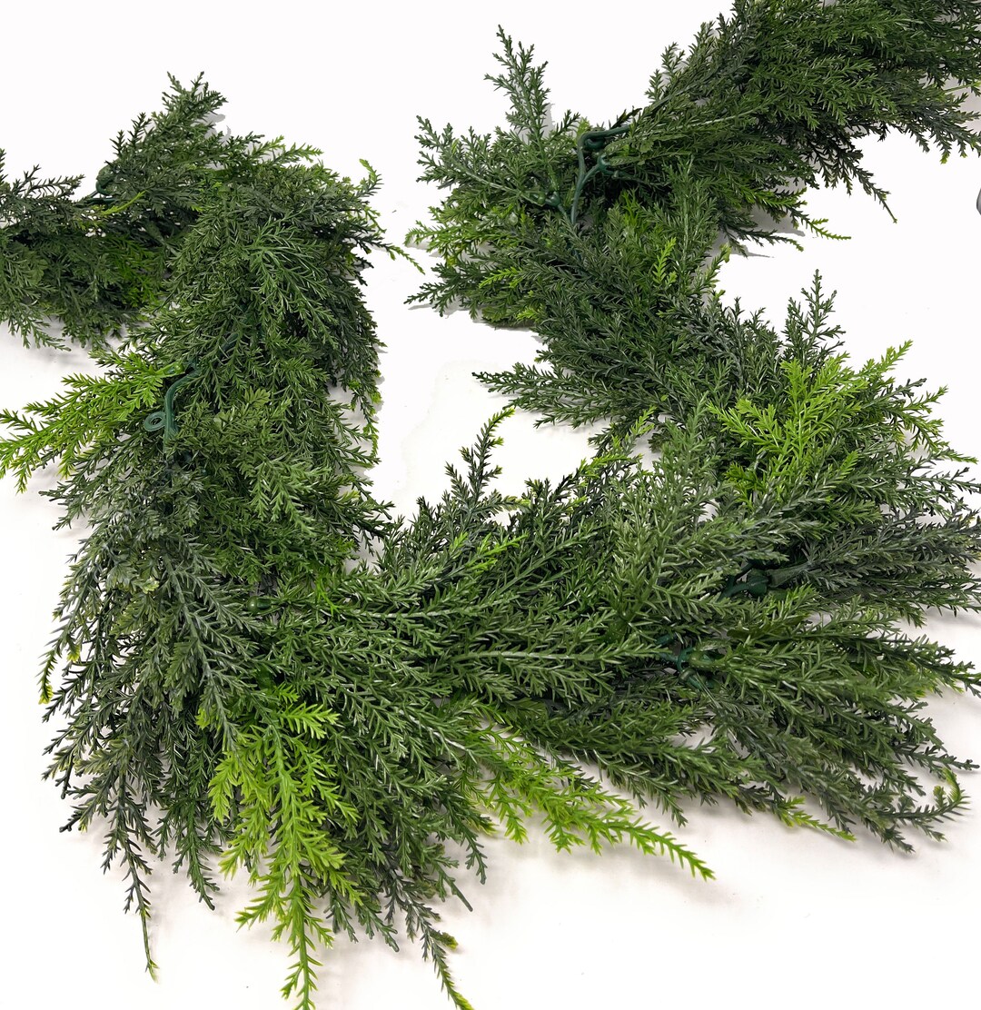 6 FT Christmas Winter Arborvitae Garland for Mantel Stairs Etsy