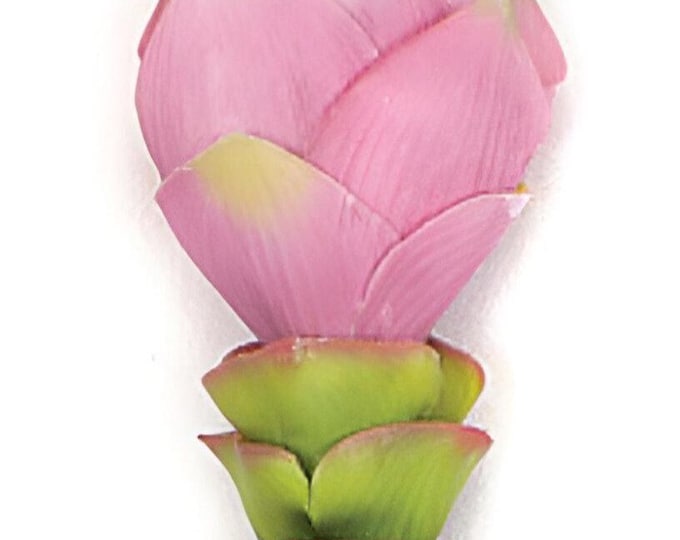 27" Faux Pink Ginger Spray, Exotic Tropical Flower Stems, Summer Floral Decor, Wedding Flowers