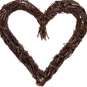 Heart Shaped Vine Wreath Form Wreath Base Valentines Day Wreath - Choose 14&quot; or 17&quot;