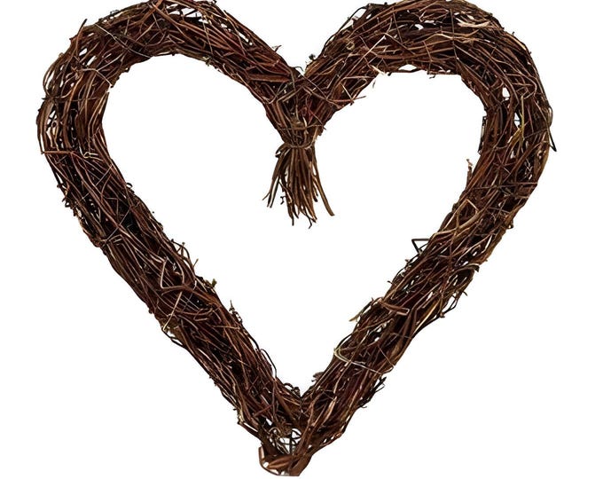 Heart Shaped Vine Wreath Form Wreath Base Valentines Day Wreath - Choose 14" or 17"