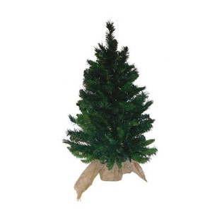 24" or 36" DIY Undecorated Tabletop/Desk Christmas Tree wrapped in Hand-Tied Burlap, Crafting Tree, Catalina Spruce Pine Tree, Floral Supply