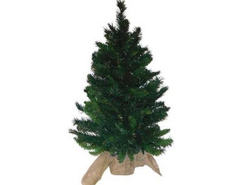 24" or 36" DIY Undecorated Tabletop/Desk Christmas Tree wrapped in Hand-Tied Burlap, Crafting Tree, Catalina Spruce Pine Tree, Floral Supply