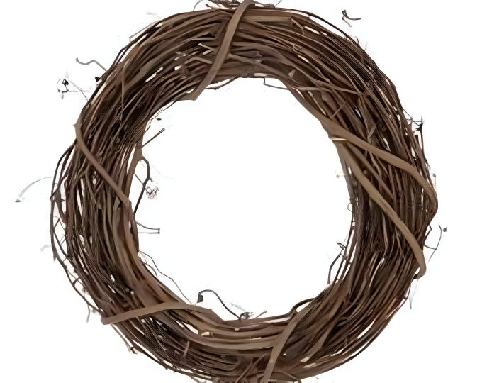 18" Round Grapevine Wreath-Wreath Form-Wreath Base-Wreath Ring-Wreath Frame-Twig Wreath-DIY Wreath Making Supplies-Floral Supply