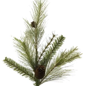 Faux Pine Branch Stem, Artificial Evergreen with Pinecones, Winter Holiday Vase Decor image 2