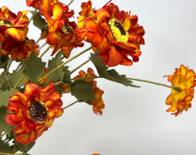 21" Fall Wildflower Stems, Fall Vase Viller, Fall Floral Spray, Artificial Paper Flowers