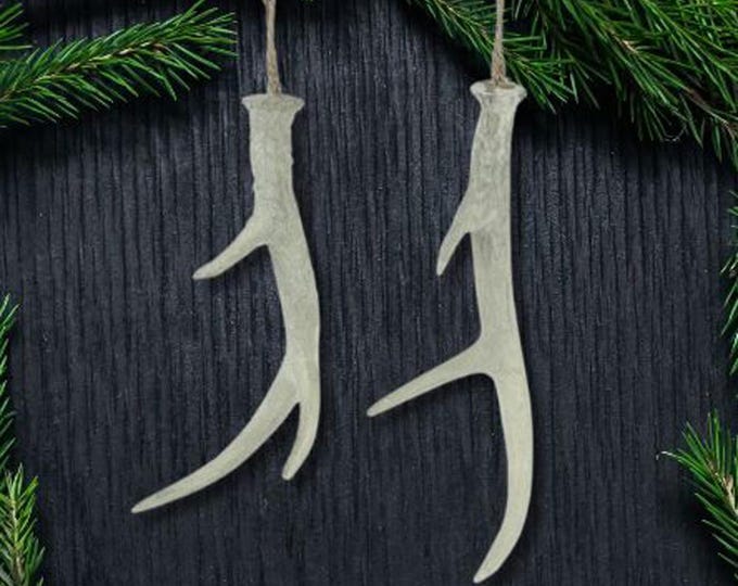 Pair of Faux Deer Antlers Hanging for Christmas Tree Wreath Tree DIY Crafting, Floral Supply