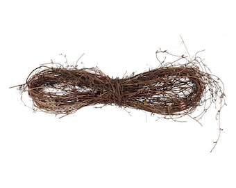 May include: A bundle of brown vine, twisted and tied together, perfect for crafting or decorating.