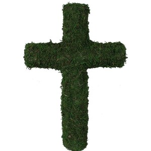 16 or 20 Moss Cross-Easter Cross Wreath Base for Front Door or Wall Decor-Religious Cross Decor-Wall Hanging-Wreath Supply-Floral Supply image 2