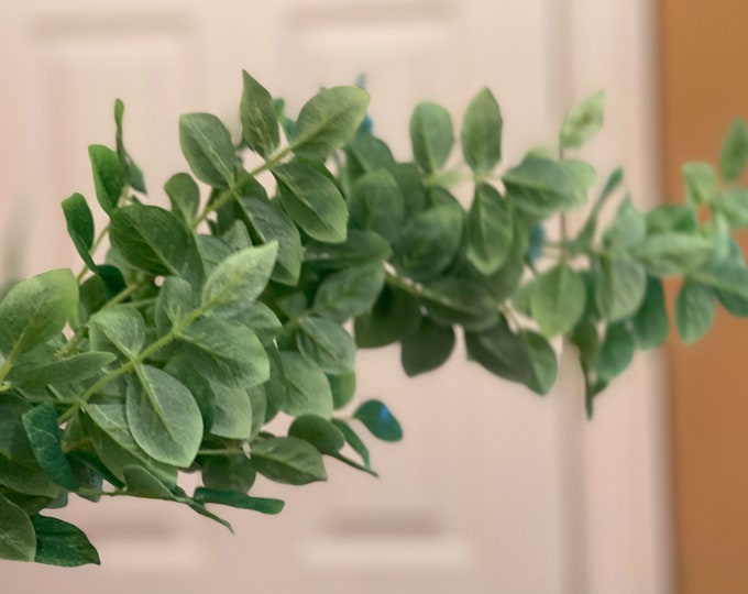 33" Artificial Greenery Stems, Fungling Leaf Stems, Faux Greenery Spray, Tall Stems, Vase Filler