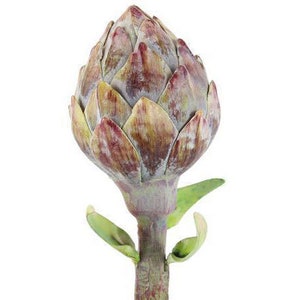 10.5" Artificial Artichoke Flower on Stem-Faux Artichoke-Faux Vegetable-Artificial Vegetable-Kitchen Decor-Floral Supply