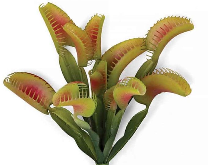 10" Artificial Venus Flytrap Plant on Stem, Artificial Tropical Plant, Artificial Tropical Flowers, Artificial Plant, Faux Plant