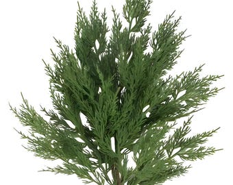 Faux Cedar Stems, Cedar Spray, Cedar Branches, Christmas Winter Greenery, Vase Filler, Planter Filler CHOOSE SIZE