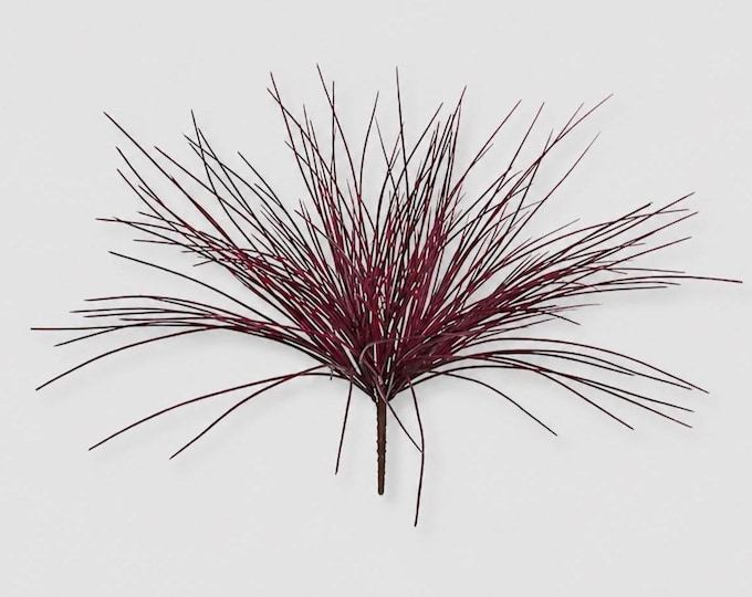 19" Outdoor Artificial Onion Grass Plant - Burgundy, UV Resistant Greenery, Porch Decor