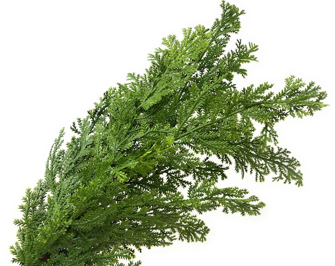 Cedar Stems, Faux Cedar Branches, Christmas Stems, Cedar Spray, Faux Christmas Greenery, Winter Greenery Choose 19" or 30"
