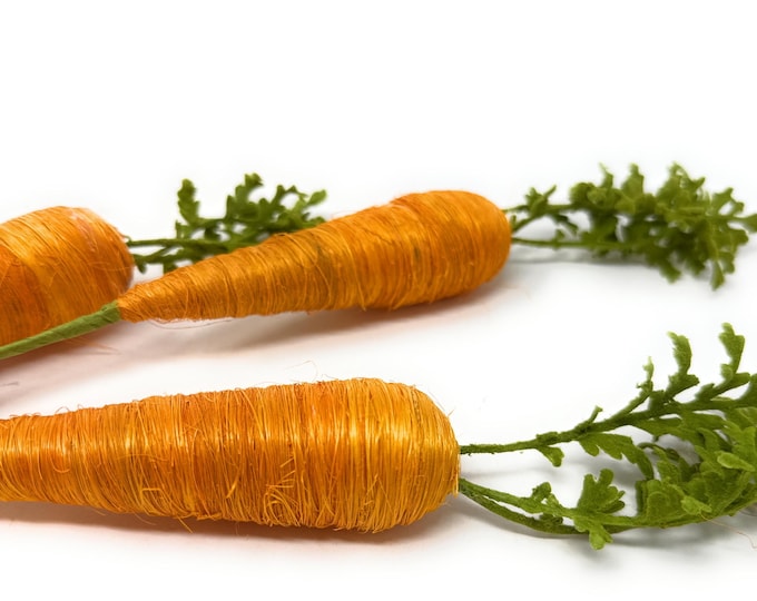 Easter Carrot Spray, Linen Wrapped Carrots, Easter Spray, Easter Stems, Easter Decor, Spring Decor, Easter Vase Filler