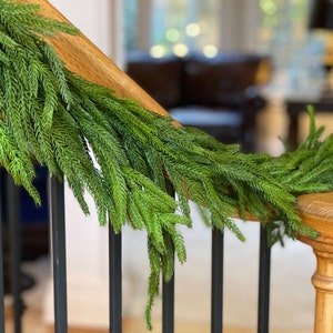 Real Touch Norfolk Pine Garland, Christmas Garland 6 Foot, 72 Inch