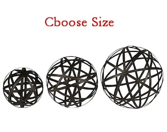 Rustic Galvanized Metal Decorative Ball/Orb/Sphere/Bowl Filler-Farmhouse Decor-Garden/Home Decor-Floral Supply-CHOOSE 4.5&quot;, 6.5&quot; or 8.5&quot;