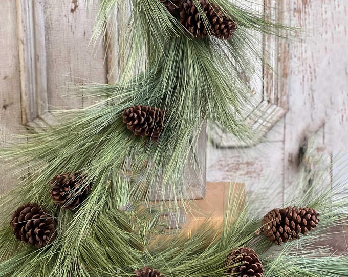 Christmas Garland Long Needle Pine Garland, Winter Garland, Mantel Garland, Banister Garland, Christmas Decor