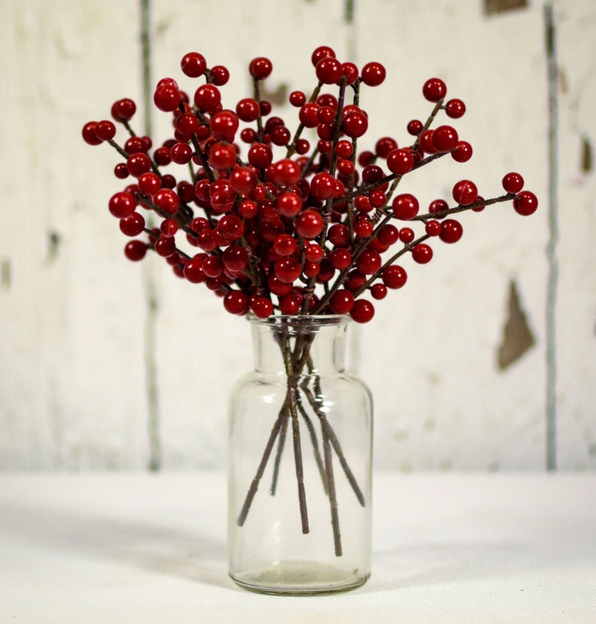 8 Artificial Burgundy Red Berry Spray/Stem/Pick/Vase FillerIndoor