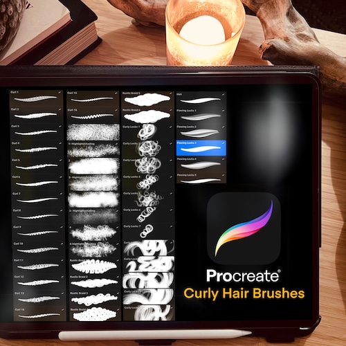 Procreate Brushes Curly Hair Procreate Brush Set Hair Etsy