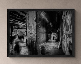 Borough Market Black and White Art Print - London Photography