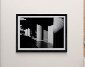 Barbican Pillars Photography Print - London Architecture Art