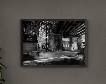 Borough Market London Art Print – Black and White Photography