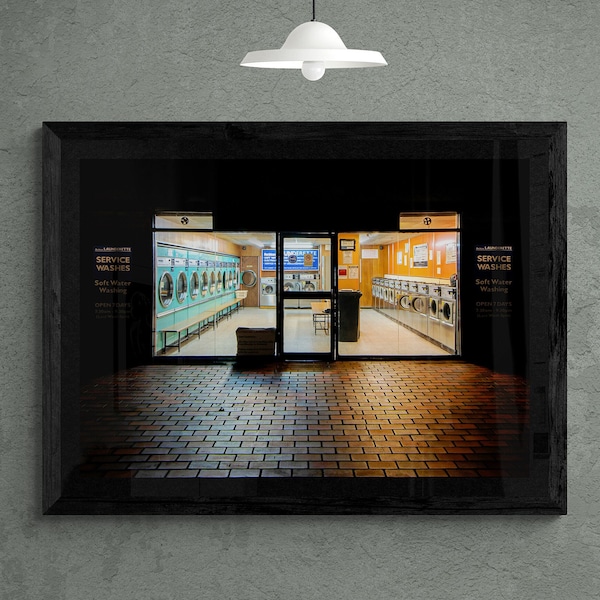 Launderette Barbican London - Unframed Photography Art Print - Wall Art - Home Decor