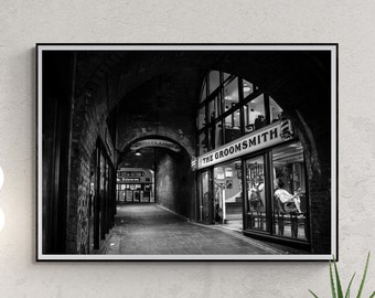 Borough Market London Photography Print – Black and White Art