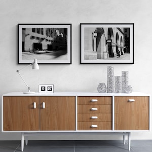 Pair of Unframed New York City Street Photography Art Prints - Wall Art - Home Decor - Rockefeller Centre and Interborough Subway