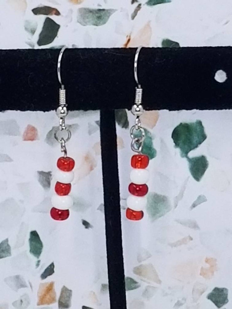 candy cane earrings