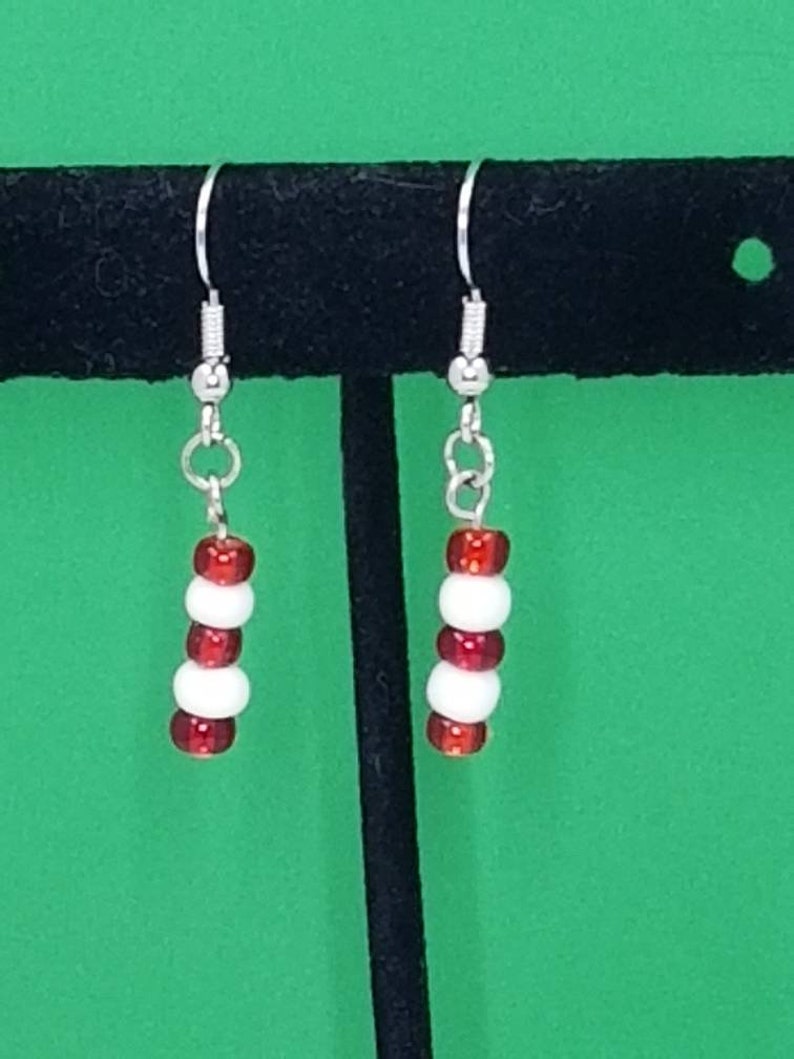 candy cane earrings