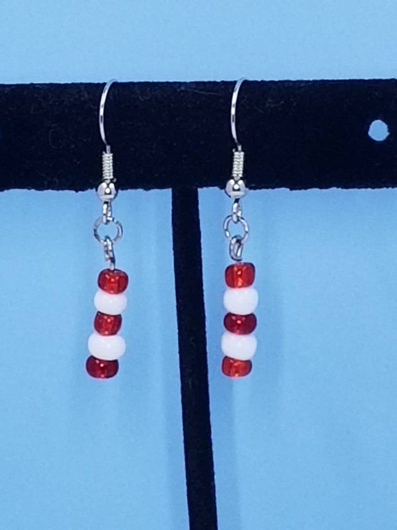candy cane earrings