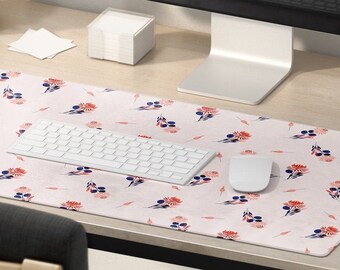 Flower Coaster • Pink Floral Vintage Style Pattern Gift Decor Desk Accessory 