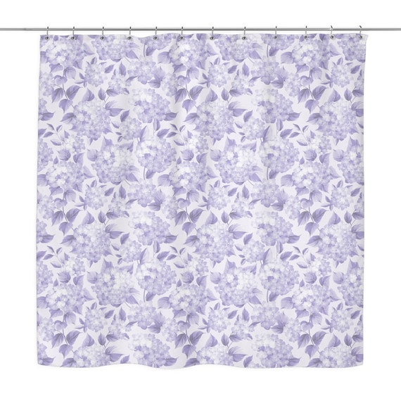 Hydrangea Flower Shower Curtain Vintage Floral Botanical Etsy