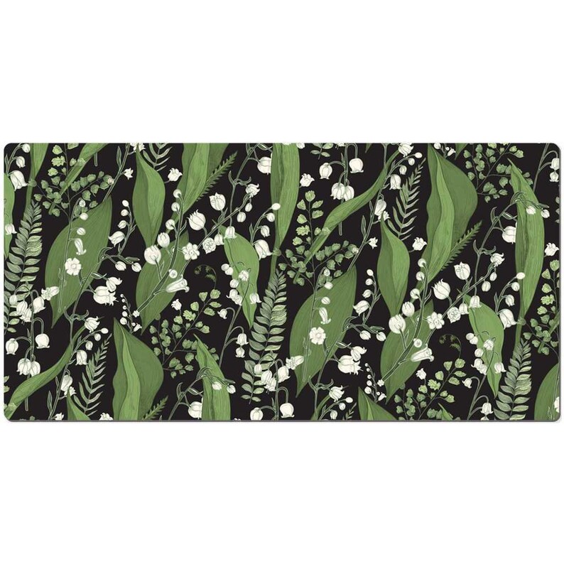 Floral Botanical Desk Mat Boho Desk Accessories Green Plant Etsy Ireland
